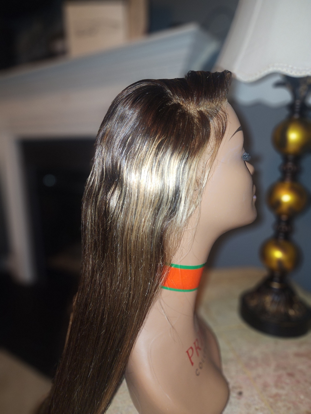 Pure Collection Long Brown Lace Front Wig - Brown with Blonde Highlights